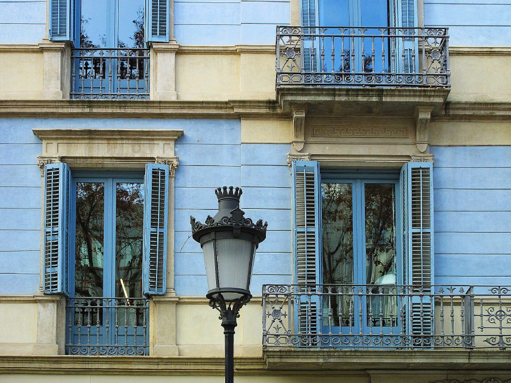 Barcelona Gracia street balconies